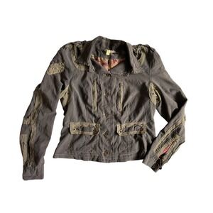 Da-Nang Y2K Deconstructed Utility Jacket Size S Gray Industrial Grunge Military